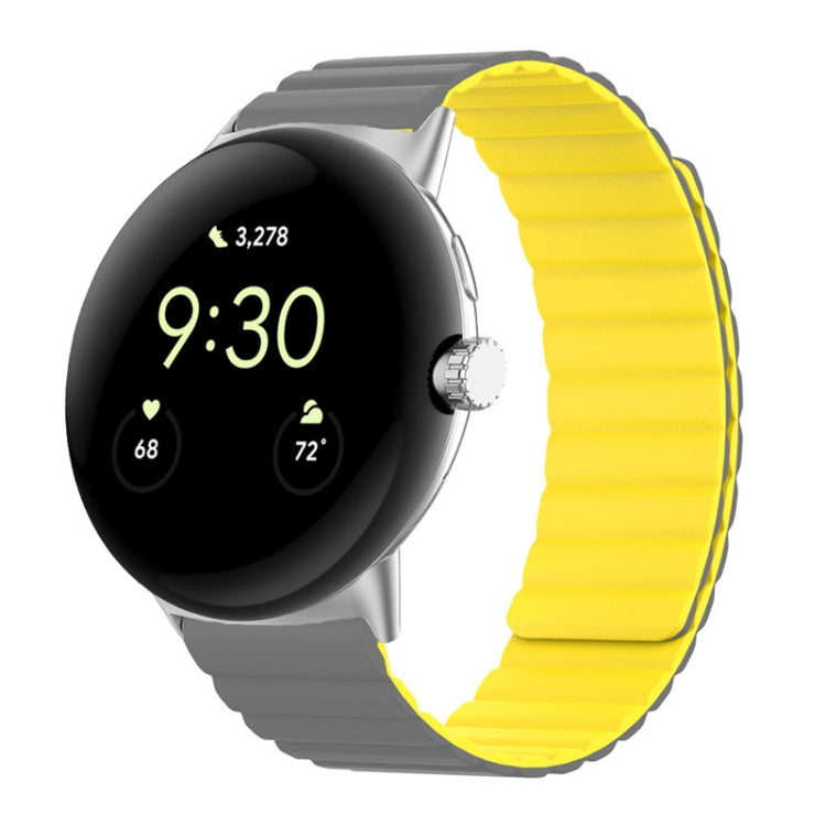 Two-section Magnetic Silicone Watch Band, For Google Pixel Watch 5 / 4 / 3 / 2 / 1 41mm