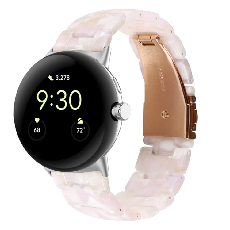 Three-beads Resin Watch Band, For Google Pixel Watch 5 / 4 / 3 / 2 / 1 41mm