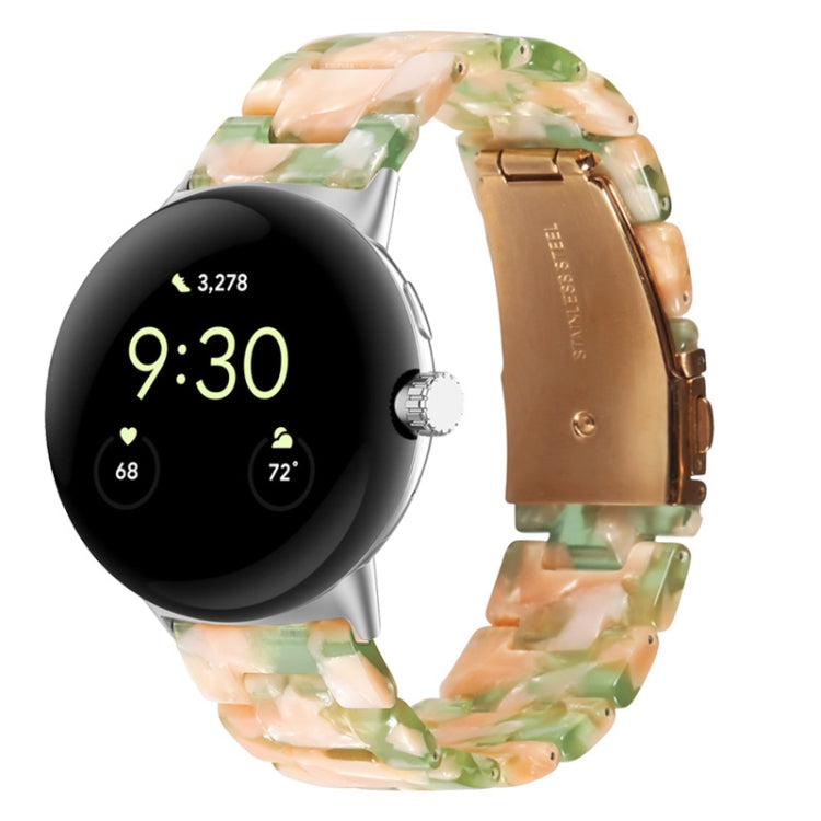 Three-beads Resin Watch Band, For Google Pixel Watch 5 / 4 / 3 / 2 / 1 41mm