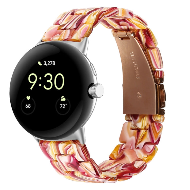 Three-beads Resin Watch Band, For Google Pixel Watch 5 / 4 / 3 / 2 / 1 41mm