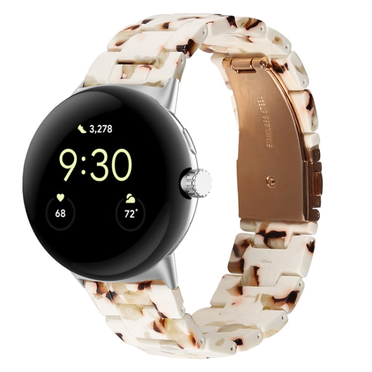 Three-beads Resin Watch Band, For Google Pixel Watch 5 / 4 / 3 / 2 / 1 41mm