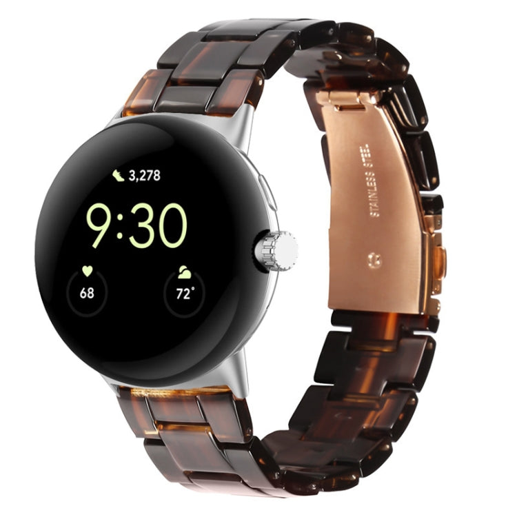 Three-beads Resin Watch Band, For Google Pixel Watch 5 / 4 / 3 / 2 / 1 41mm