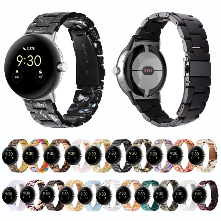 Three-beads Resin Watch Band, For Google Pixel Watch 5 / 4 / 3 / 2 / 1 41mm