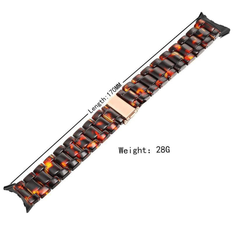 Three-beads Resin Watch Band, For Google Pixel Watch 5 / 4 / 3 / 2 / 1 41mm