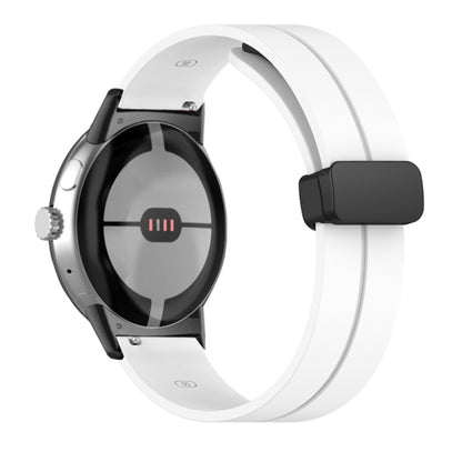 Solid-color Folding Buckle Silicone Watch Band, For Google Pixel Watch 5 / 4 / 3 / 2 / 1 41mm