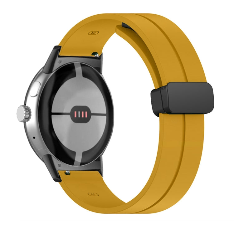Solid-color Folding Buckle Silicone Watch Band, For Google Pixel Watch 5 / 4 / 3 / 2 / 1 41mm