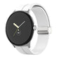Solid-color Folding Buckle Silicone Watch Band, For Google Pixel Watch 5 / 4 / 3 / 2 / 1 41mm