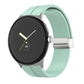 Solid-color Folding Buckle Silicone Watch Band, For Google Pixel Watch 5 / 4 / 3 / 2 / 1 41mm
