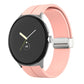 Solid-color Folding Buckle Silicone Watch Band, For Google Pixel Watch 5 / 4 / 3 / 2 / 1 41mm