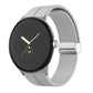 Solid-color Folding Buckle Silicone Watch Band, For Google Pixel Watch 5 / 4 / 3 / 2 / 1 41mm