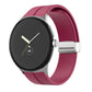 Solid-color Folding Buckle Silicone Watch Band, For Google Pixel Watch 5 / 4 / 3 / 2 / 1 41mm