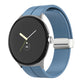Solid-color Folding Buckle Silicone Watch Band, For Google Pixel Watch 5 / 4 / 3 / 2 / 1 41mm
