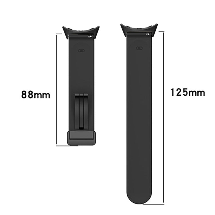 Solid-color Folding Buckle Silicone Watch Band, For Google Pixel Watch 5 / 4 / 3 / 2 / 1 41mm