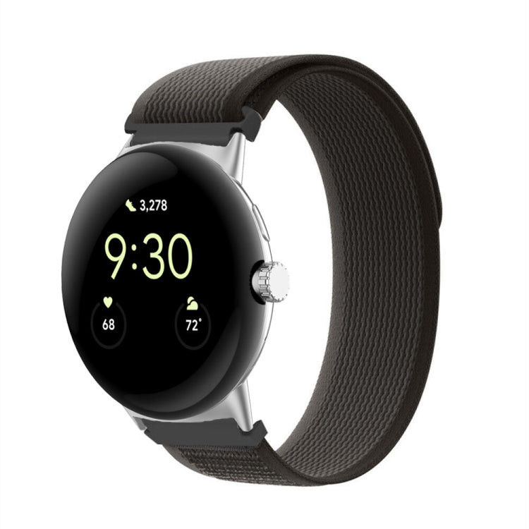 Loop Silver Connector Nylon Watch Band, For Google Pixel Watch 5 / 4 / 3 / 2 / 1 41mm