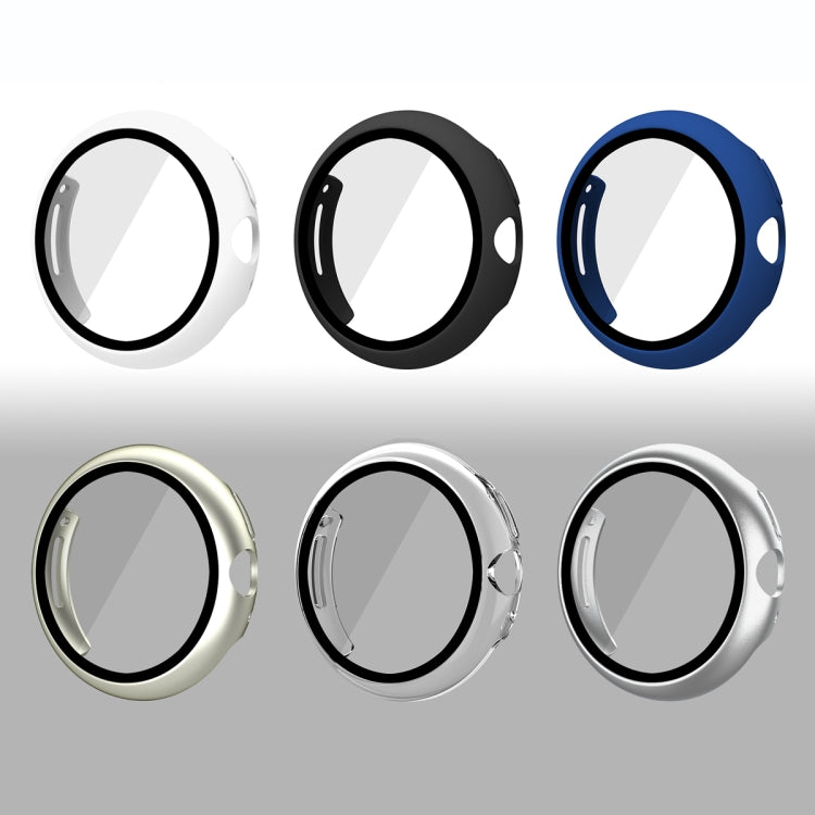 Frosted PC Frame Tempered Film Integrated Watch Protective Case, For Google Pixel Watch