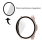 Integrated protective watch case, beige frame with clear 9H tempered glass screen cover