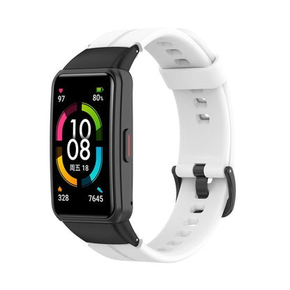 Solid Color Silicone Watch Band, For Honor Band 7