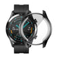 Black TPU watch case with transparent front ring and fitted watch cover