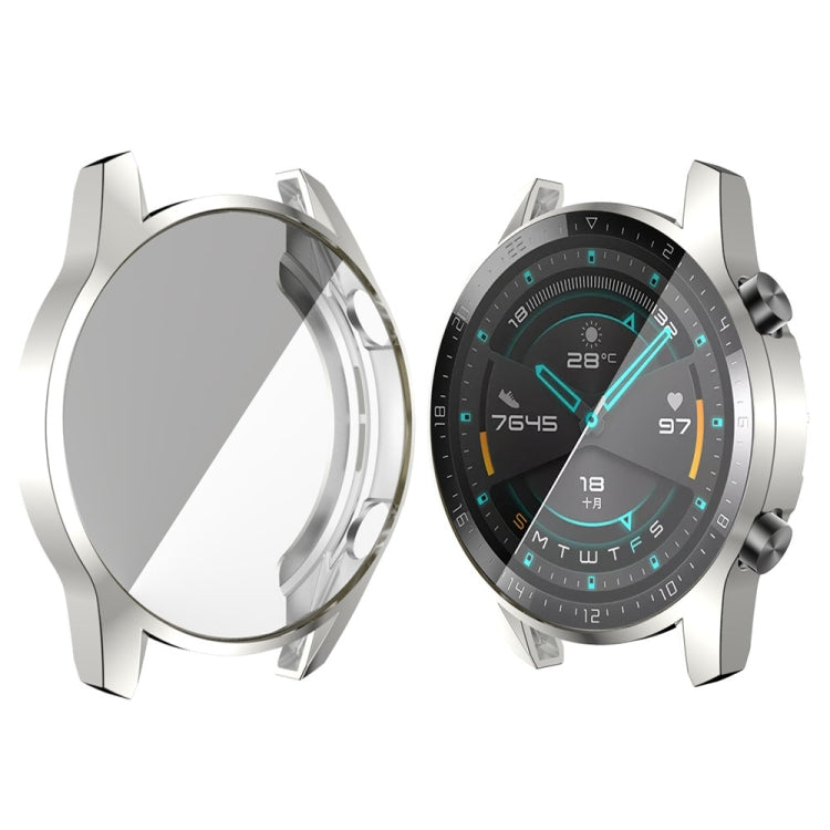 46mm TPU all-inclusive watch case, silver tone, for Huawei Watch GT2