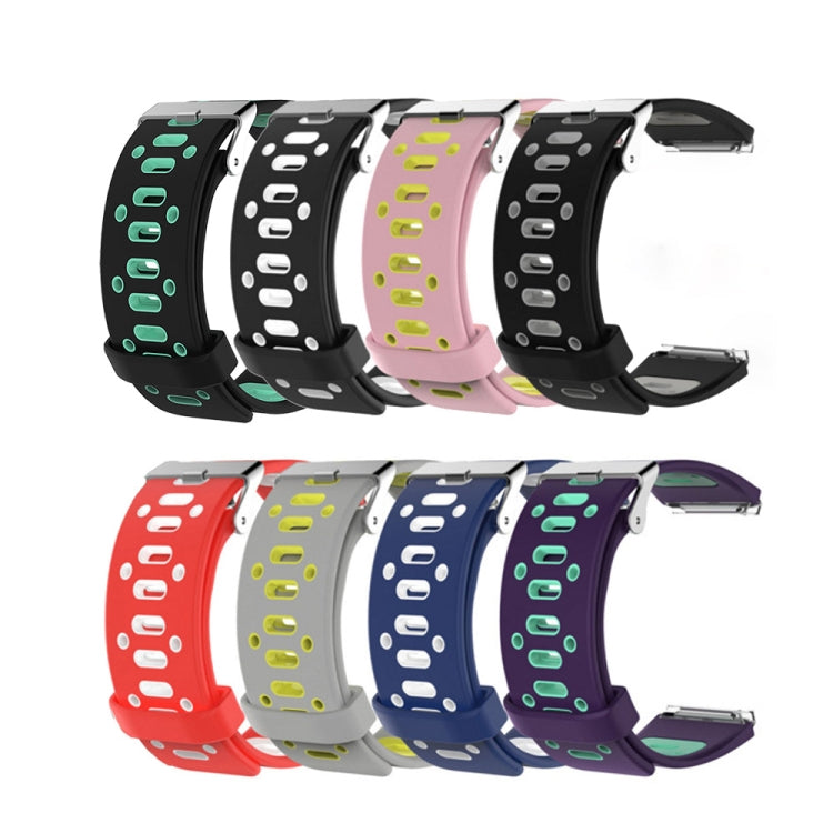 Set of silicone replacement watchbands, various colors with metal buckles