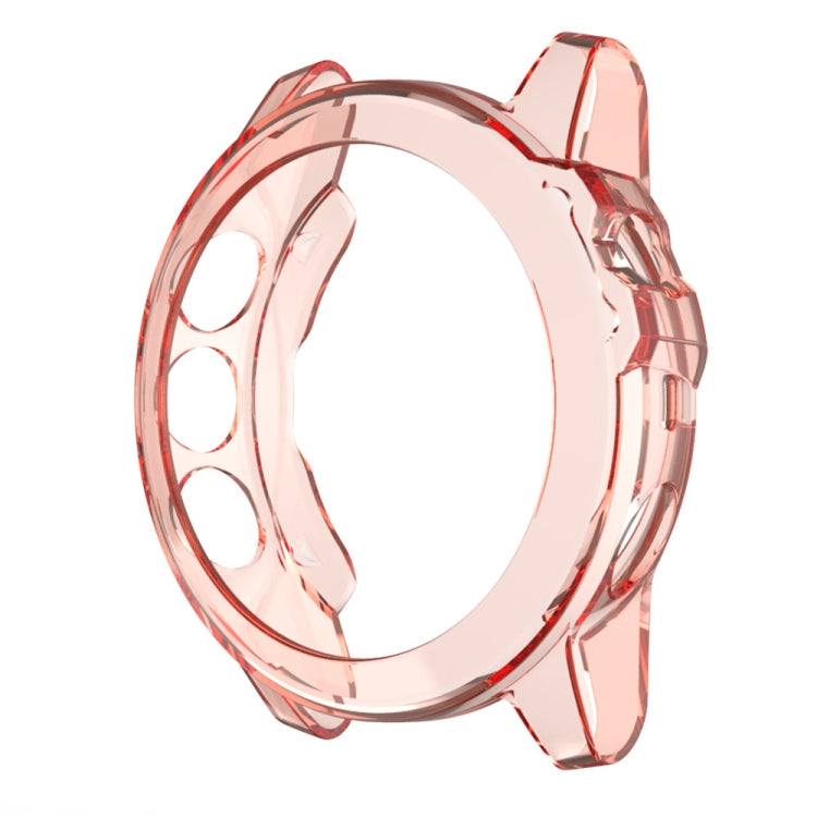 Orange red translucent TPU watch case with cutouts, for Garmin Fenix 5X