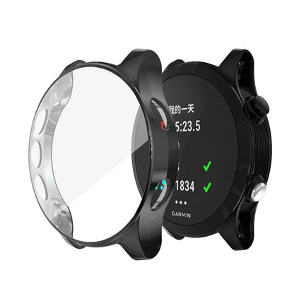 Black TPU watch case with clear front screen cover and side openings