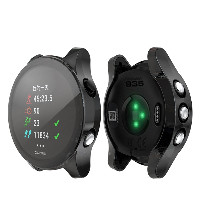 Gray TPU watch case with clear front and green LED on backplate