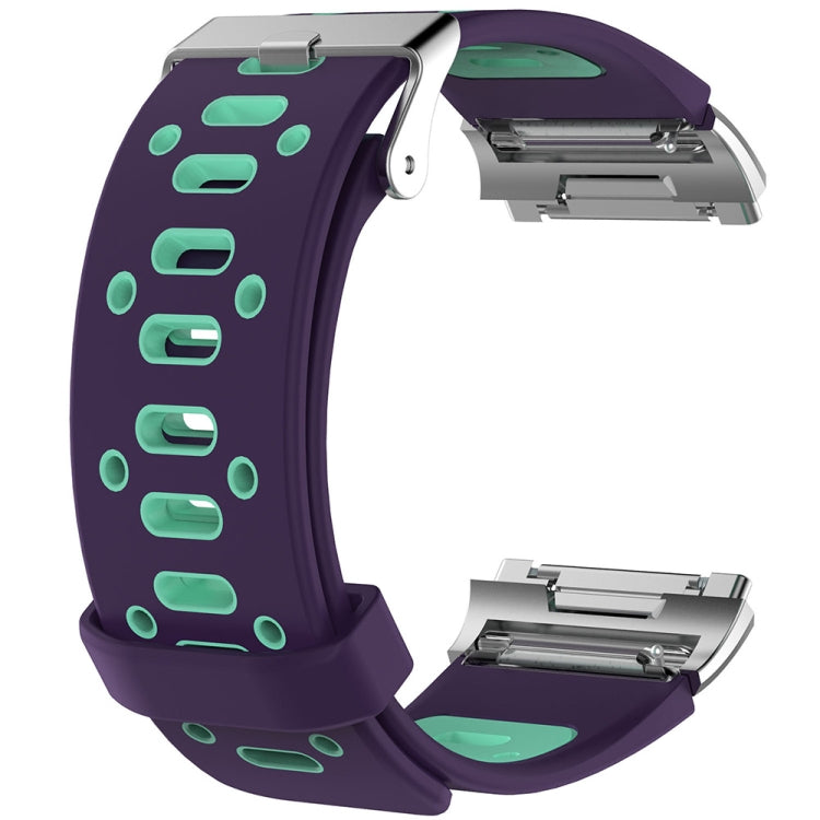 For Fitbit Ionic Two-tone Silicone Replacement Wrist Strap Watchband with Buckle & Connector