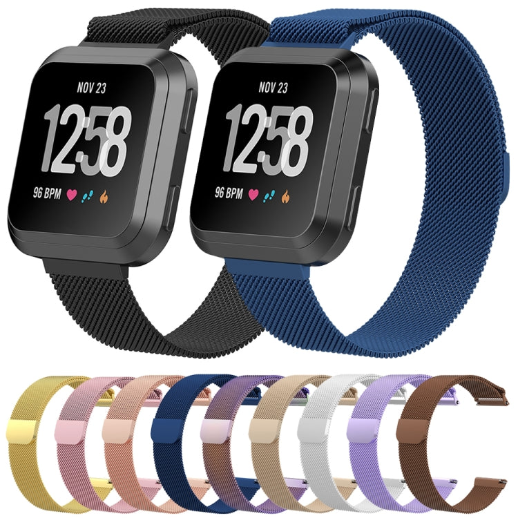 Milanese mesh watch strap set with metal pin clasps, assorted colors