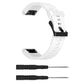 20mm silicone watch strap, white with clasp, includes spring bar tool pieces