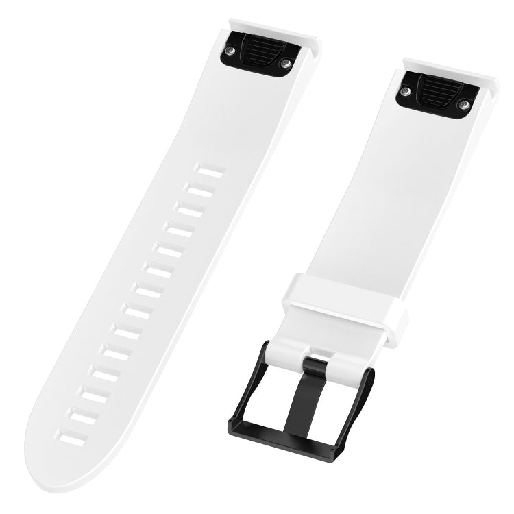 20mm white silicone watch strap with adjustable holes and clasp, spring bars included