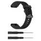 20mm silicone watch strap, black with clasp, includes spring bar tool pieces