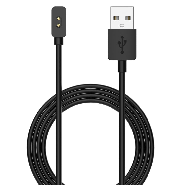 Black magnetic USB charging cable with suction connector for smartwatch
