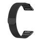 Black milanese replacement wristband with metal deploy clasp and top latch bar