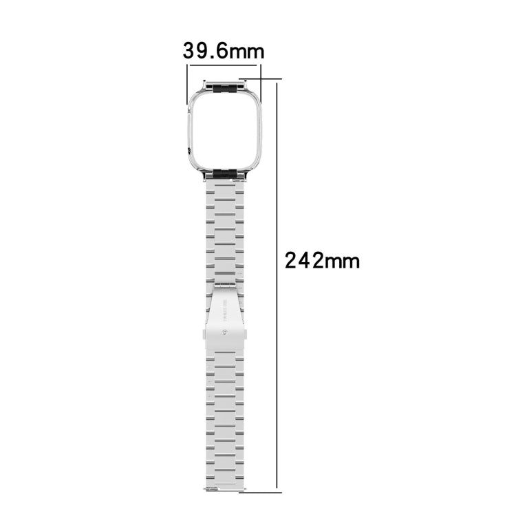 Watch band dimensions diagram: 39.6mm length and 242mm overall band