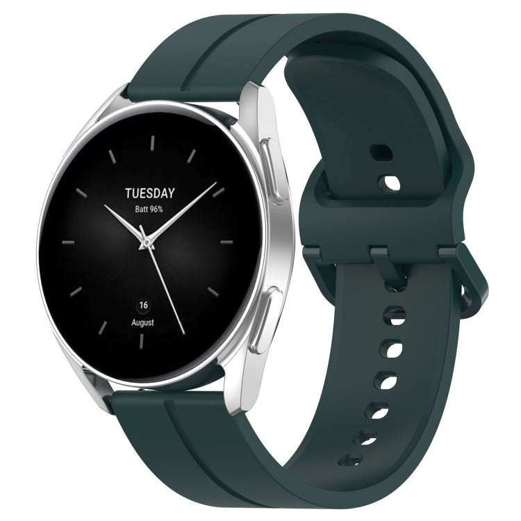 Universal Flat Head Groove Silicone Watch Band, 20mm, 22mm