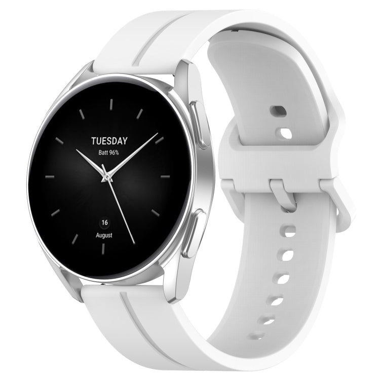 Universal Flat Head Groove Silicone Watch Band, 20mm, 22mm
