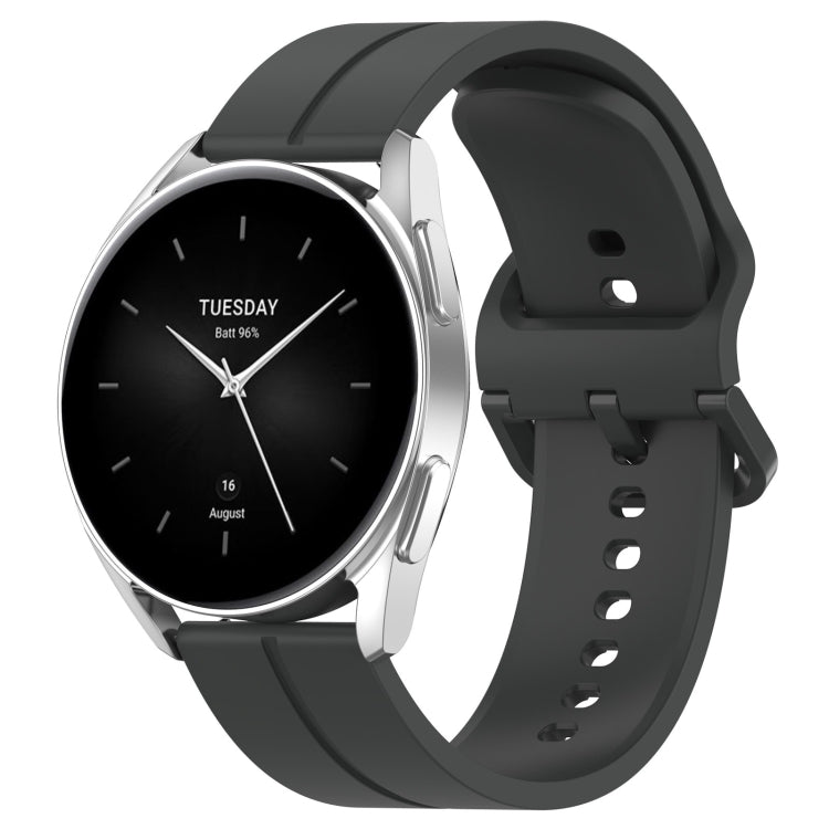 Universal Flat Head Groove Silicone Watch Band, 20mm, 22mm