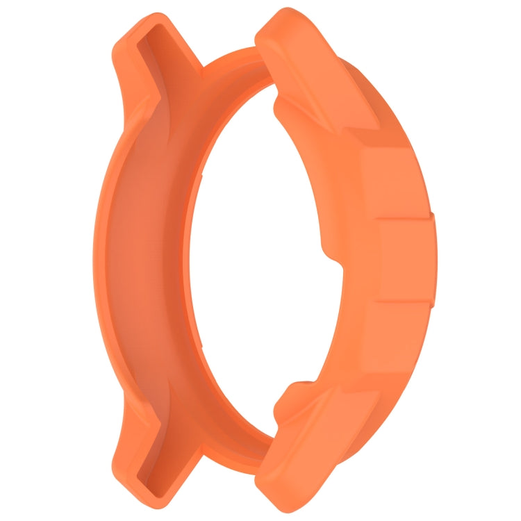 Orange armor watch protective case, open bezel frame detail
