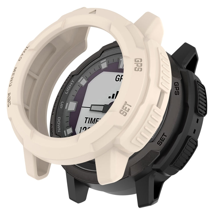 Starlight protective watch case with raised bumper and cutout windows for smartwatch display
