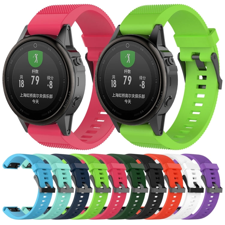 Assorted silicone watch straps in multiple colors shown on watches, with pin tools