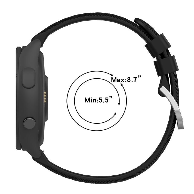 18mm Solid Color Silicone Watch Band, For Garmin Forerunner 265S