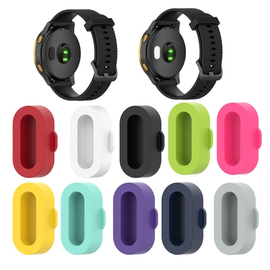 10-piece watch charging port dust plugs, assorted colors with one black plug shown