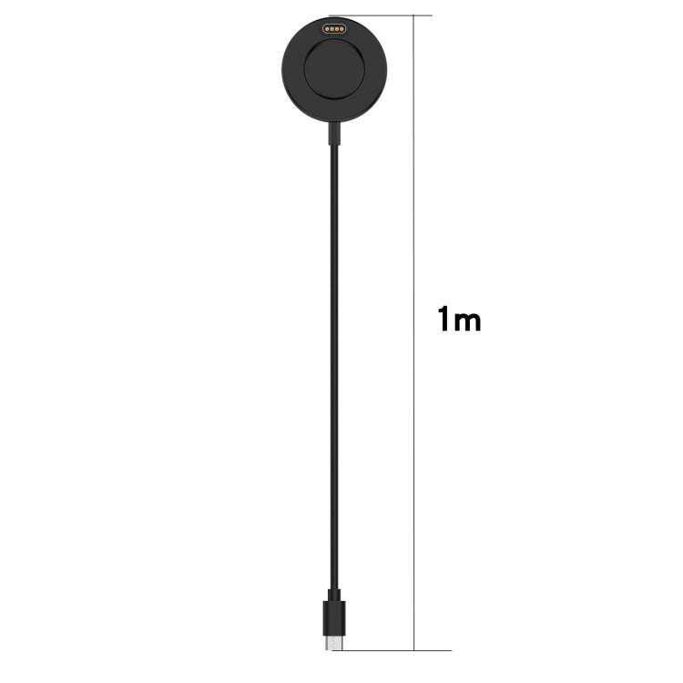 Black watch charging dock with 1 m USB-C cable