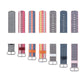 Nylon watch strap set in multiple colors, each with metal buckle and adjustment holes