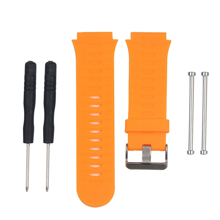 Replacement watchband for Garmin Forerunner 920XT, orange perforated silicone strap with clasp