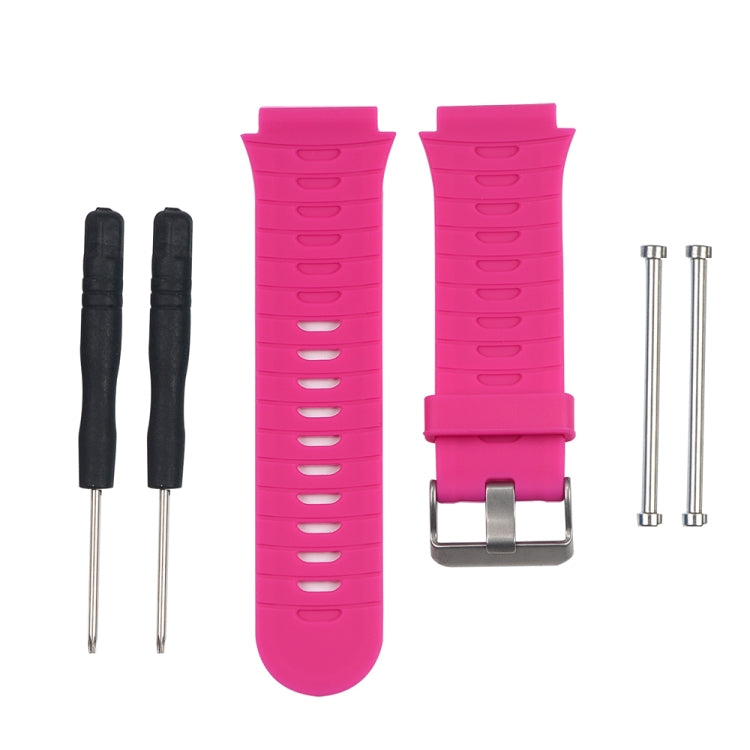 Replacement watchband for Garmin Forerunner 920XT, pink silicone strap with metal buckle clasp