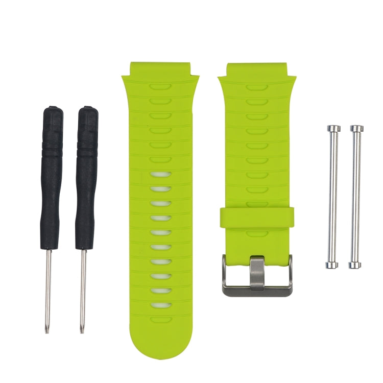 Replacement watchband for Garmin Forerunner 920XT, lime green silicone strap with metal buckle