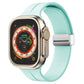 Magnetic Fold Clasp Silicone Watch Band, For Apple Watch Series 8&7 45mm, For Apple Watch Series 8&7 41mm