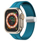 Magnetic Fold Clasp Silicone Watch Band, For Apple Watch Series 8&7 45mm, For Apple Watch Series 8&7 41mm